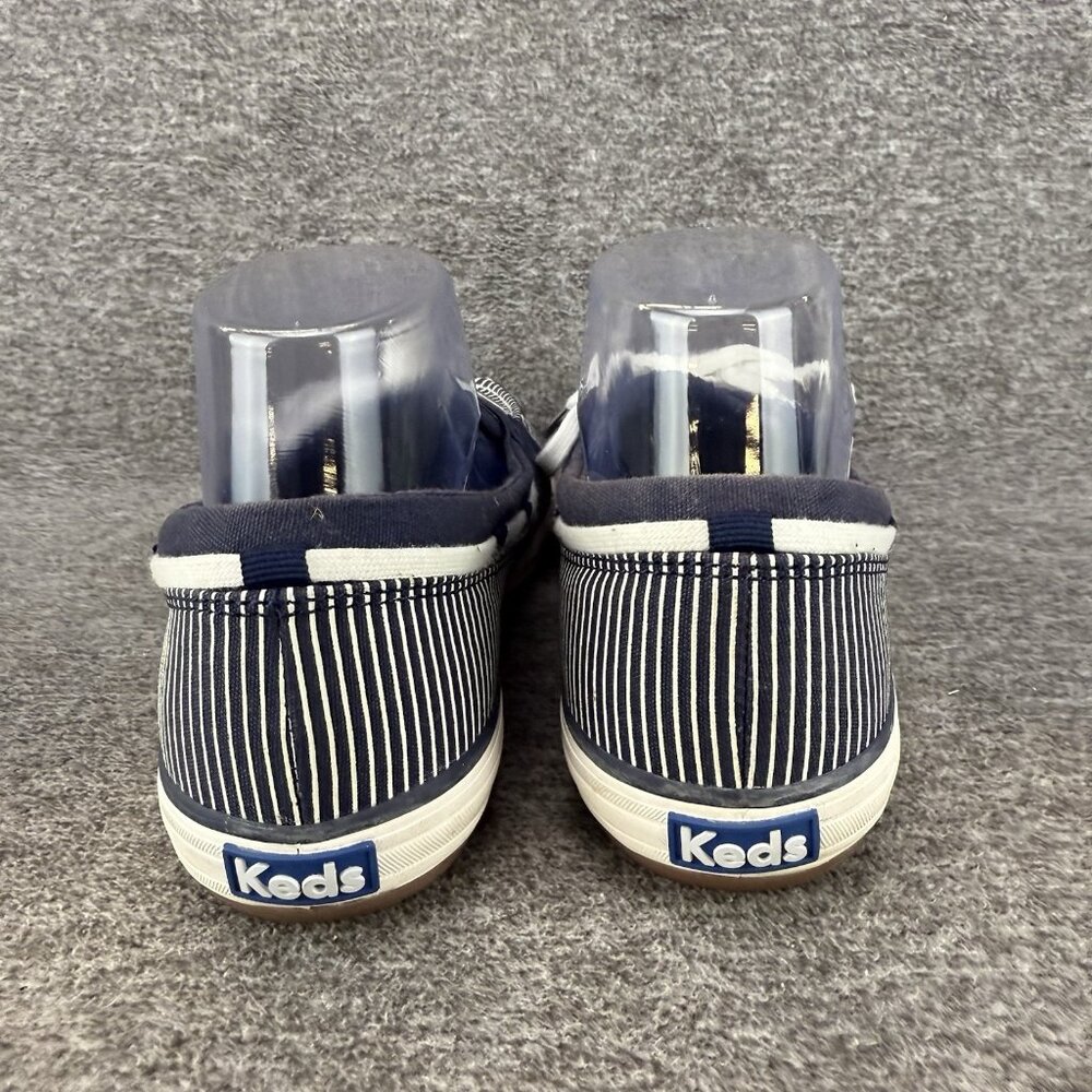 ✅Keds Loafers Womens 9 Striped Navy Blue and White Ortholite  Slip On Boat Shoes - Picture 7 of 10